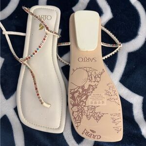 Women's Multicolor Franco Sarto Strappy Sandals - 7